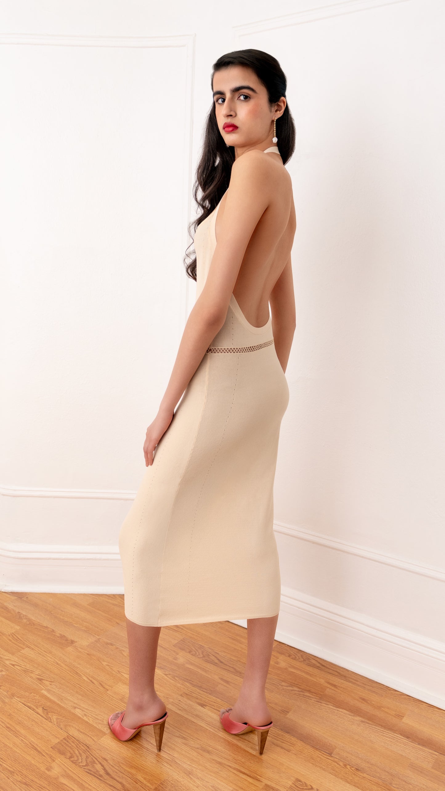 La Bohemia Knit Halter Dress