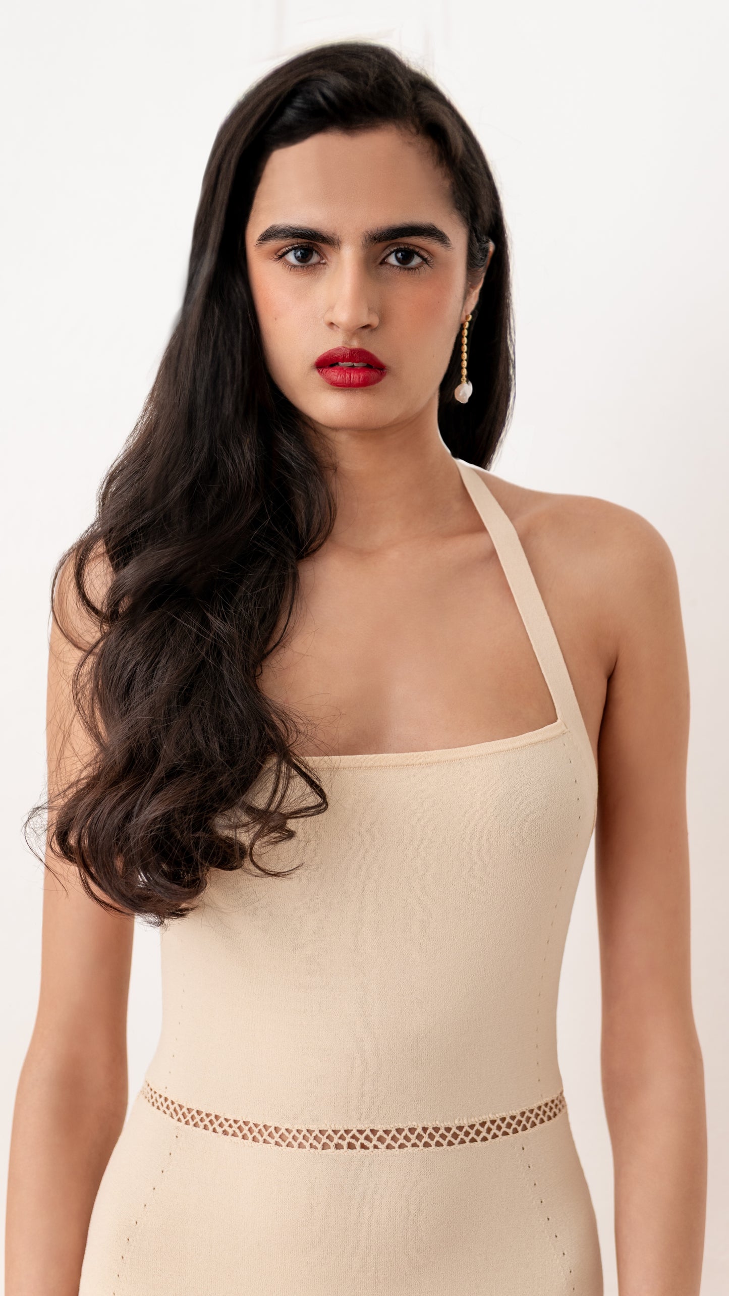 La Bohemia Knit Halter Dress