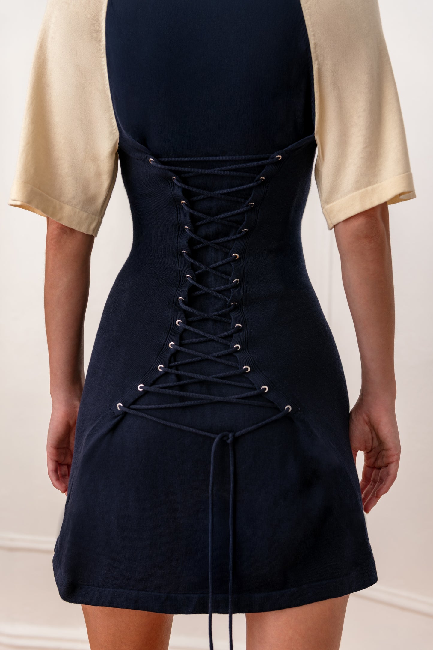 Off-Season Knitted Raglan Mini Dress