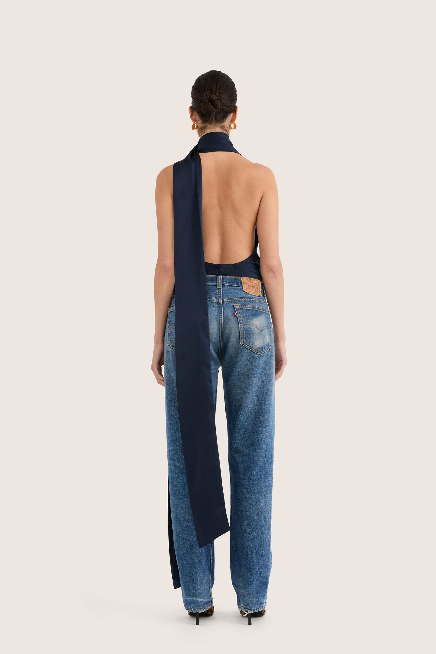 Cowl Neck Halter Top