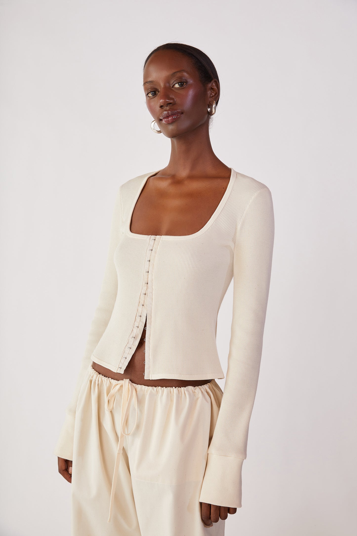 Waffle Knit Top
