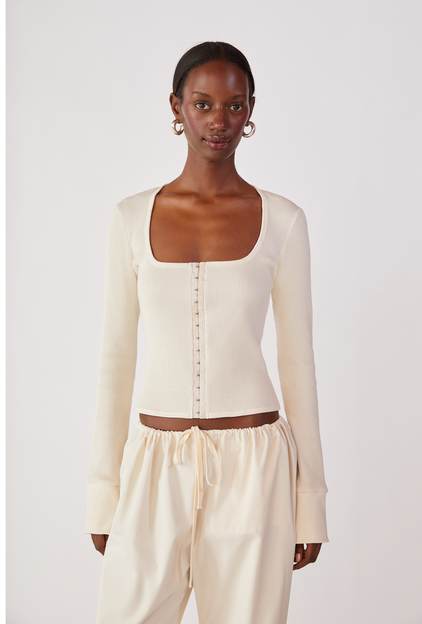 Waffle Knit Top