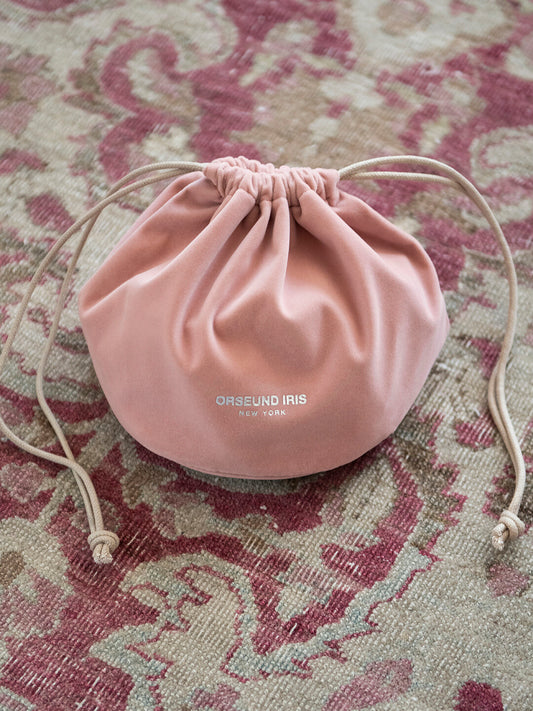 Small Signature Velvet Travel Pouch