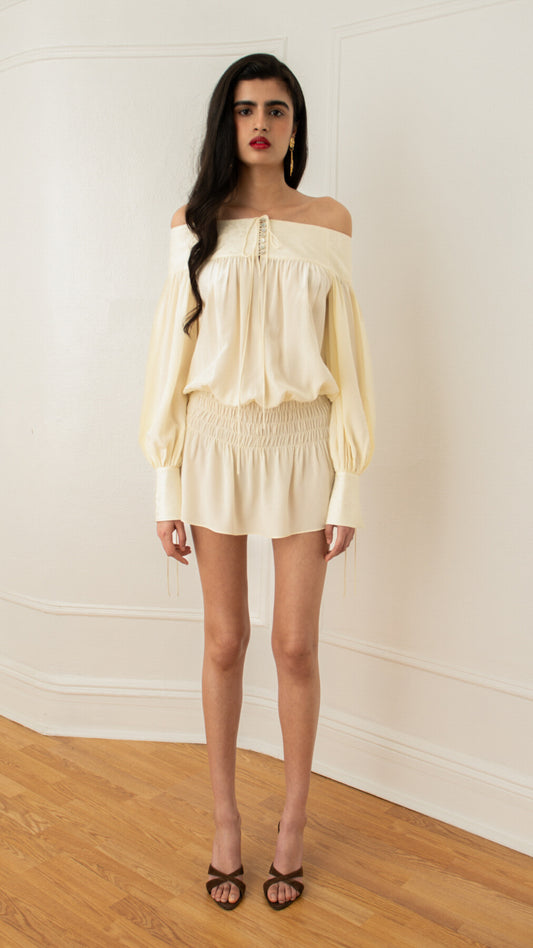 Enchanted Silk Poet Dress