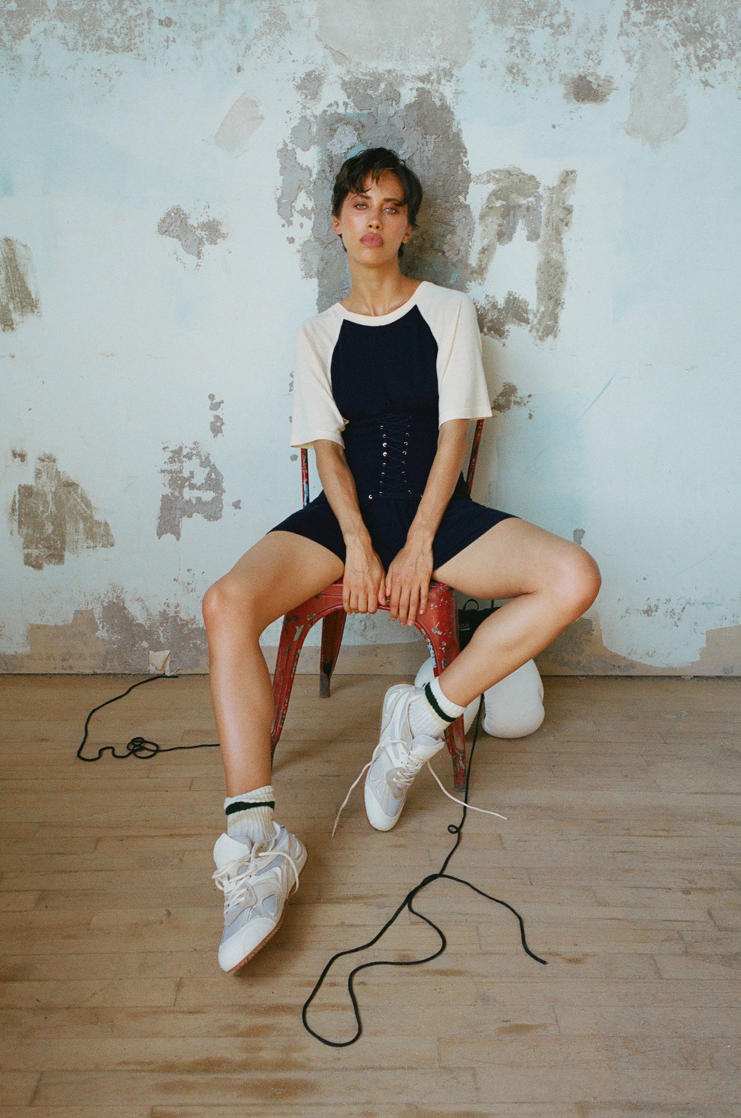 Off-Season Knitted Raglan Mini Dress