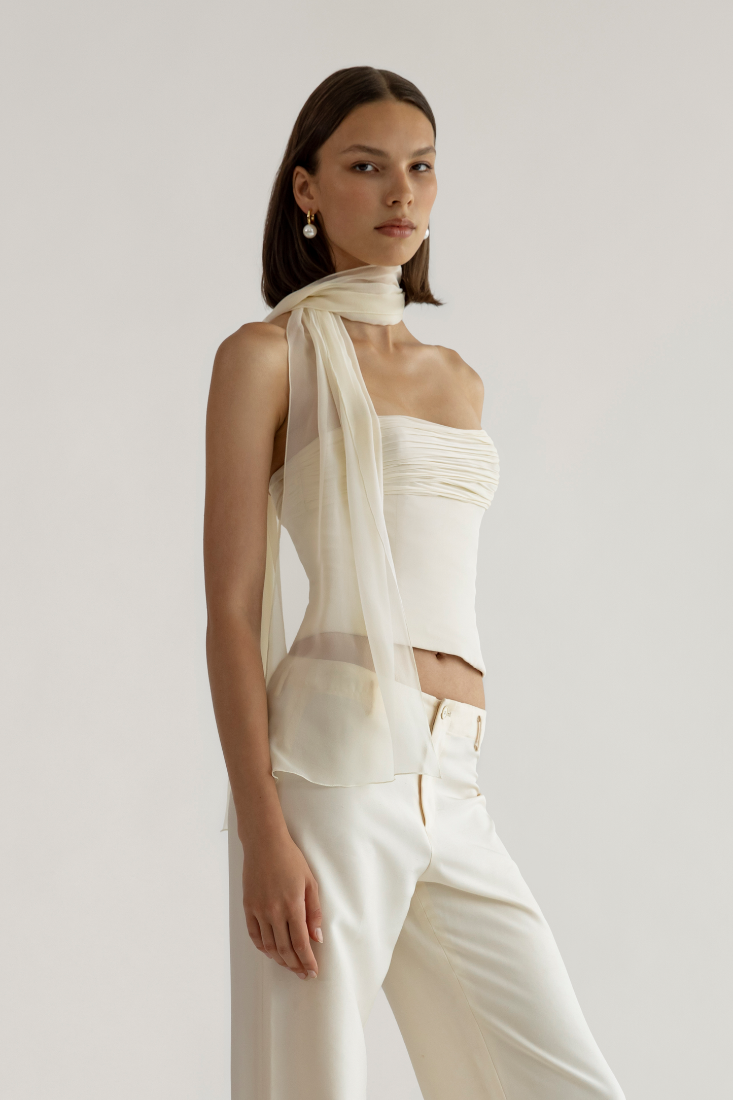 Bustier en mousseline