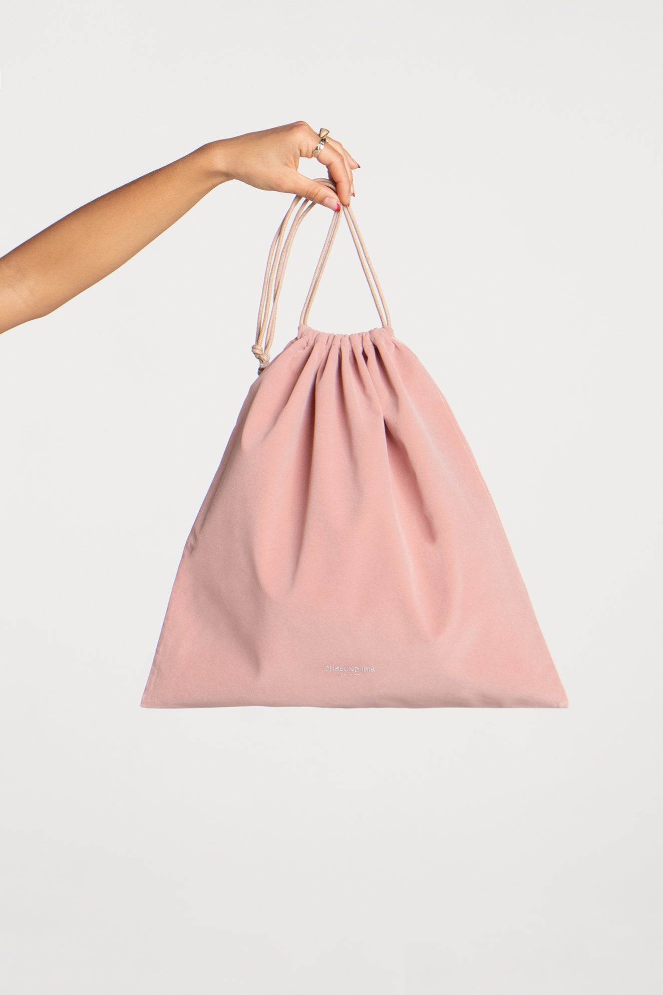 Grand sac à poussière en velours Signature