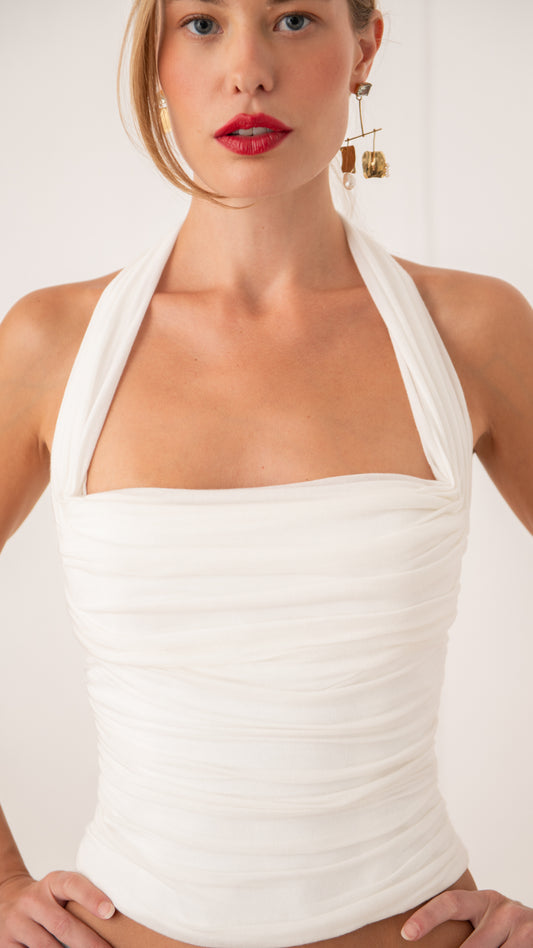 Silver Screen Halter Top