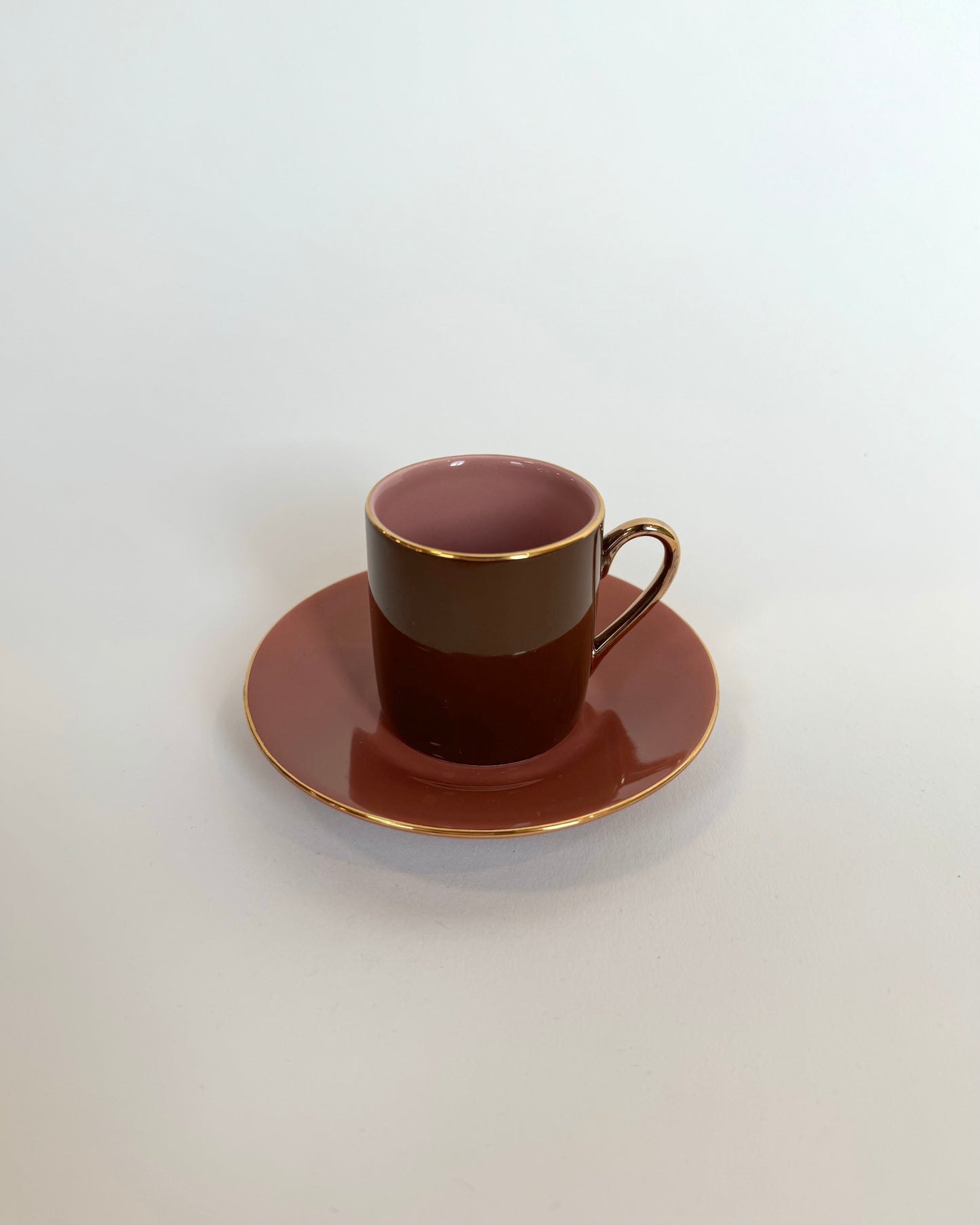 Set of Classic Espresso Cups with Saucers