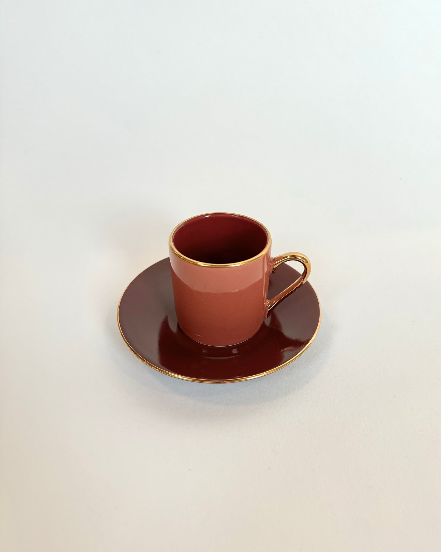 Set of Classic Espresso Cups with Saucers