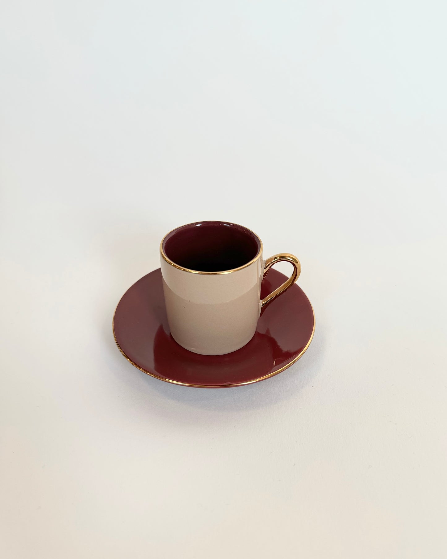 Set of Classic Espresso Cups with Saucers