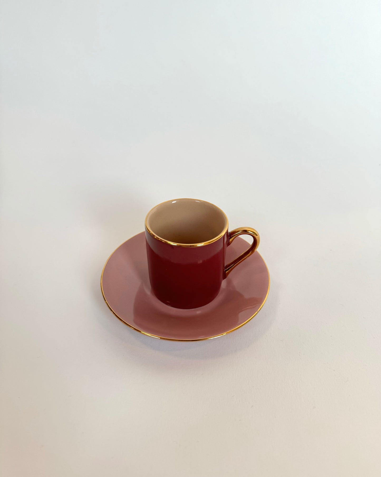 Set of Classic Espresso Cups with Saucers