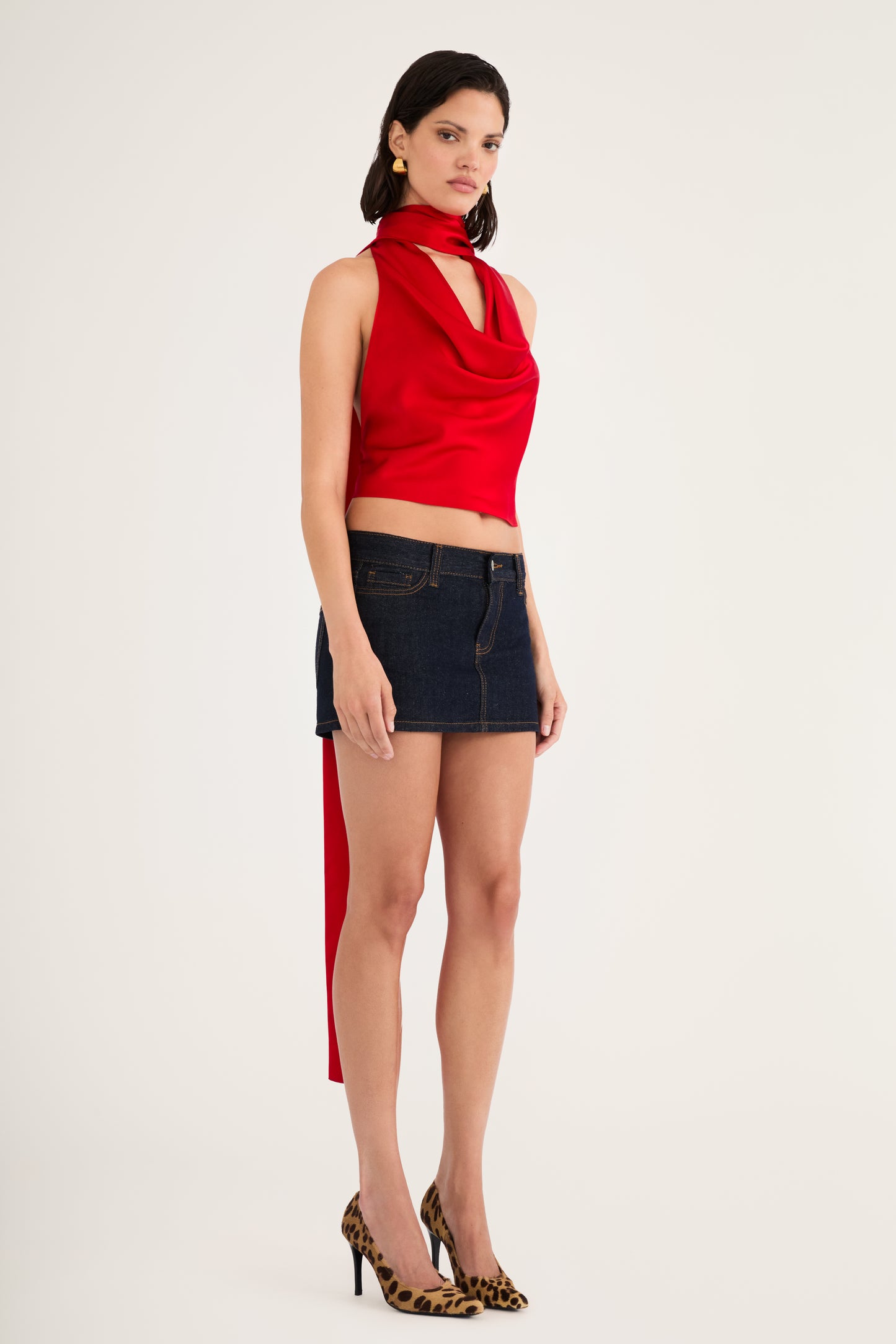Cowl Neck Halter Top