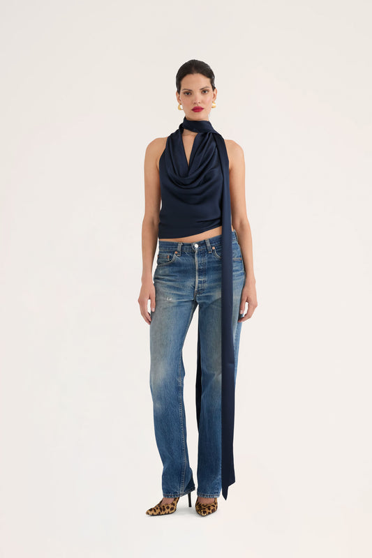 Cowl Neck Halter Top