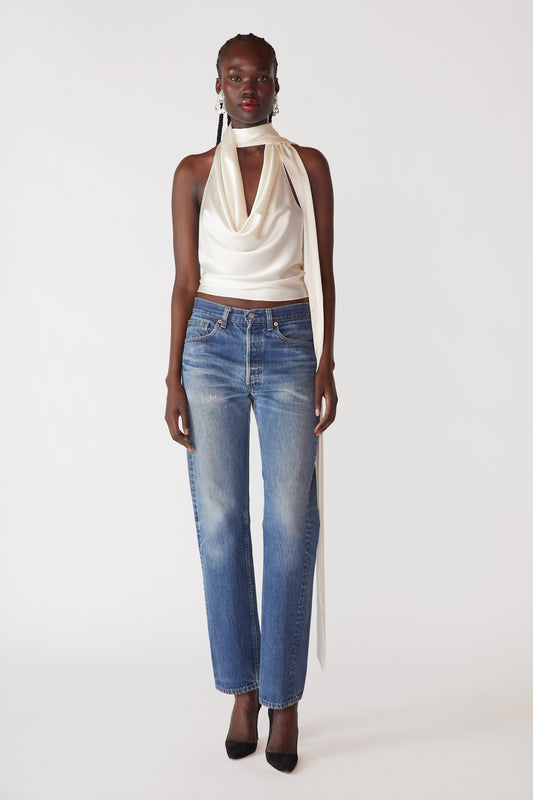 Cowl Neck Halter Top