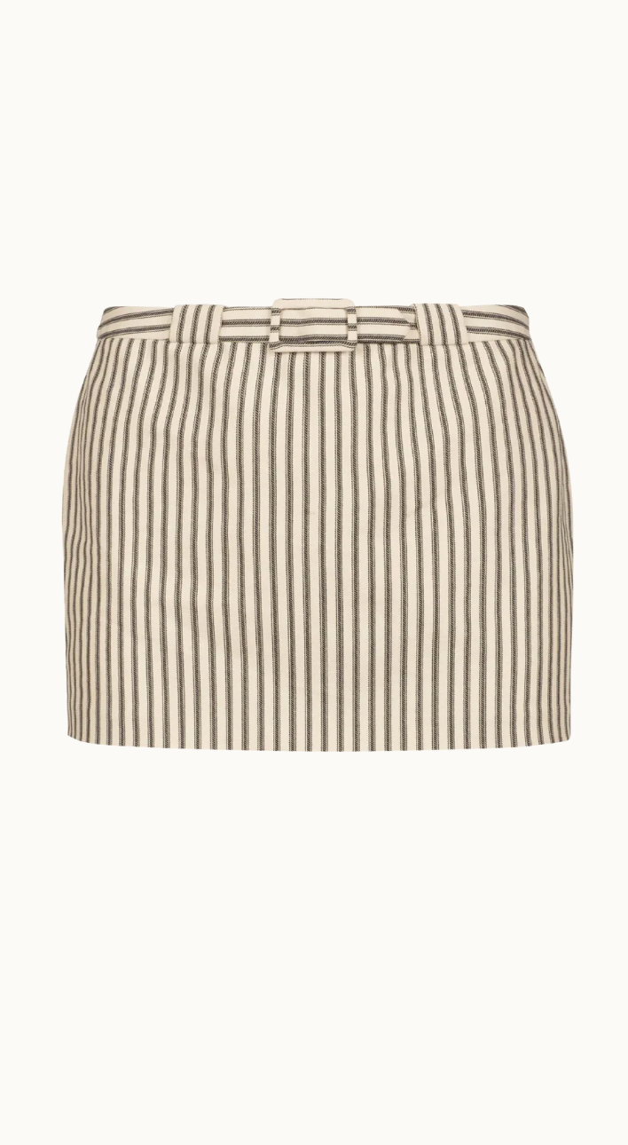 Retro Belted Mini Skirt