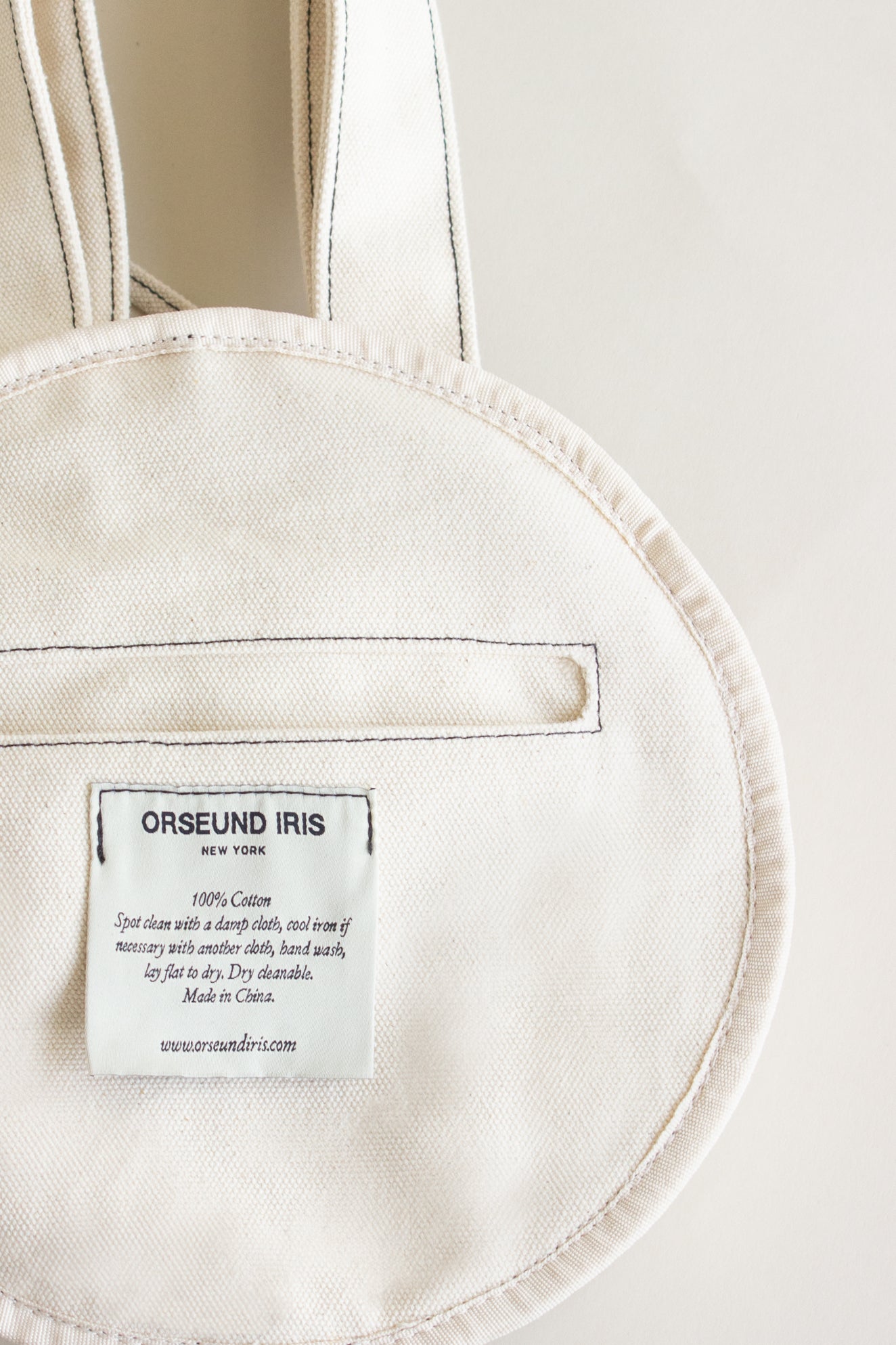 8.5 Mini Canvas Circle Tote Orseund Iris