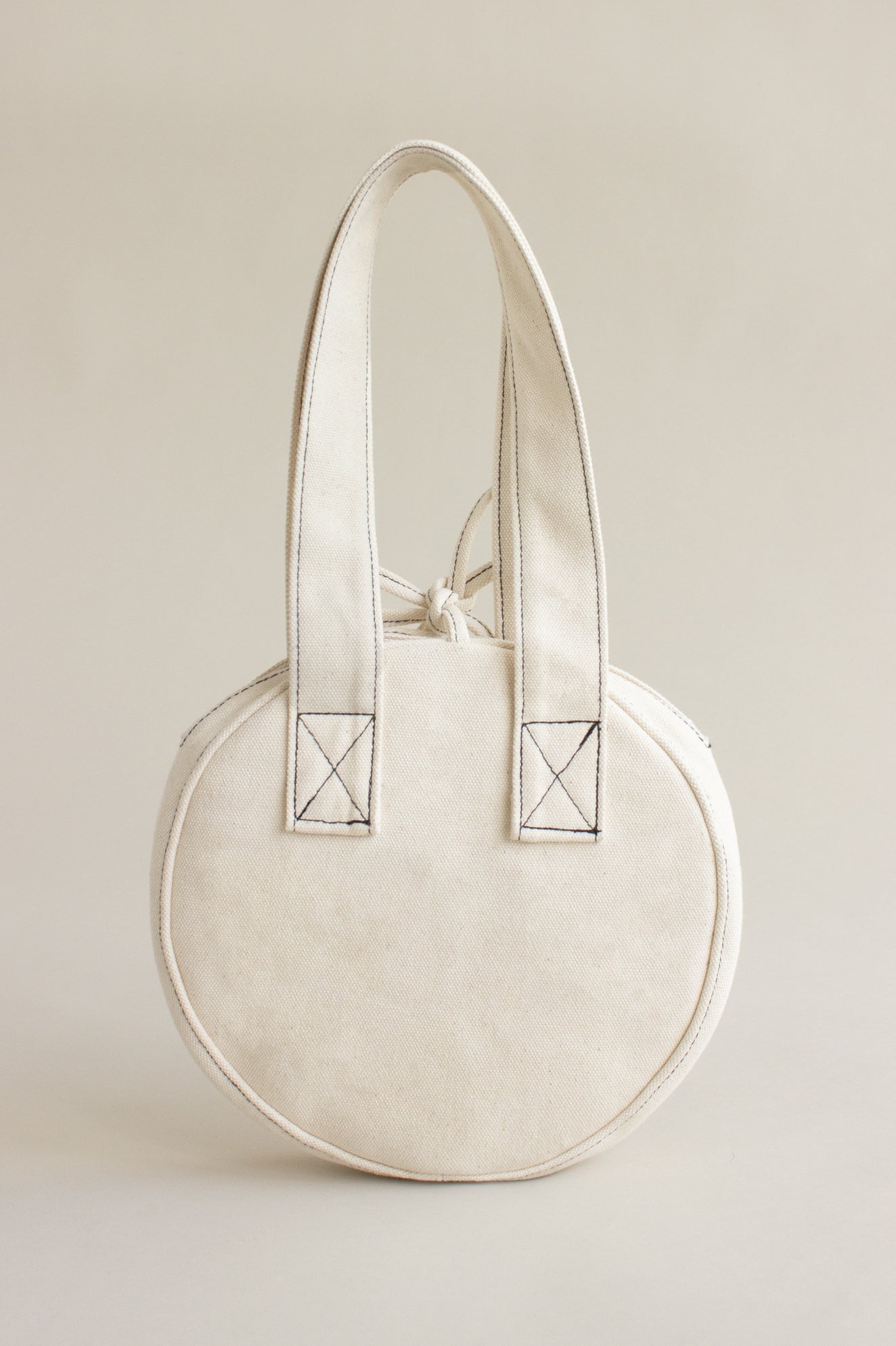 Round canvas tote new arrivals