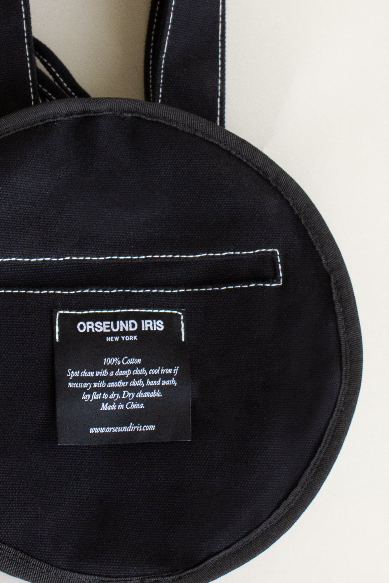 Canvas circle tote online black